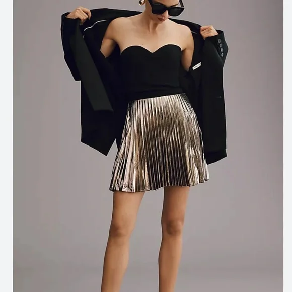 Box pleat metallic mini - Picture 1 of 7